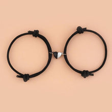 Load image into Gallery viewer, Two Halves Heart Magnetic Bracelet Steel Pendant Couple Bracelets For Friendship Bracelets Braid Rope Magnet Attraction Matching Bracelet Lover Gifts For Boyfriend And Girlfriend
