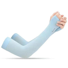 Load image into Gallery viewer, Two Pairs Of Arm Sleeve Sunscreen Cuff Arm Sleeves UV Sun Protect Anti-Slip Summer Men Women Gloves Summer Arm Sleeves Cover Unisex Cooling Sleeves Sports Workout Outdoor Sleeves
