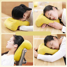 Load image into Gallery viewer, U-Shaped Desk Nap Pillow Neck Supporter Seat Cushion Headrest Travel Airplane Nap Pad  with Arm Rest Travel Pillow for Neck and Head  Comfort for Airplane Car and Desk Memory Foam Neck Pillow, Travel Pillow for Airplanes Car Camping Office School
