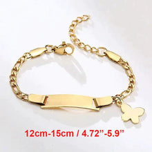 Load image into Gallery viewer, Gold Butterfly Charm Bracelet for Kids
