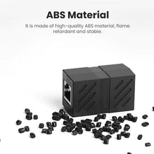 Load image into Gallery viewer, Elegant Small RJ45 Network Coupler Connector Cat7/6/5e Ethernet Adapter 8P8C Network Extender Extension Cable For Ethernet Cable Adapter Female To Female Black
