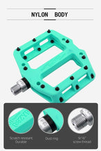 Load image into Gallery viewer, Ultralight Seal Bearings Bicycle Bike Pedals Cycling Nylon Road Pedals Flat Platform Bicycle Parts Accessories Mountain Bike Pedals Ultra Strong Machined Bicycle Flat Alloy Pedals Non-Slip
