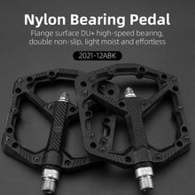 Load image into Gallery viewer, Ultralight Seal Bearings Bicycle Bike Pedals Cycling Nylon Road Pedals Flat Platform Bicycle Parts Accessories Pedals Mountain Bike Pedals Lightweight Nylon Fiber Bicycle Platform Pedals For Mountain Bike
