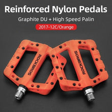 Load image into Gallery viewer, Ultralight Seal Bearings Bicycle Bike Pedals Cycling Nylon Road Pedals Flat Platform Bicycle Parts Accessories Pedals Mountain Bike Pedals Lightweight Nylon Fiber Bicycle Platform Pedals For Mountain Bike

