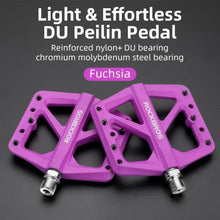 Load image into Gallery viewer, Ultralight Seal Bearings Bicycle Bike Pedals Cycling Nylon Road Pedals Flat Platform Bicycle Parts Accessories Pedals Mountain Bike Pedals Lightweight Nylon Fiber Bicycle Platform Pedals For Mountain Bike
