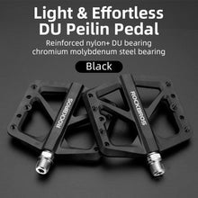 Load image into Gallery viewer, Ultralight Seal Bearings Bicycle Bike Pedals Cycling Nylon Road Pedals Flat Platform Bicycle Parts Accessories Pedals Mountain Bike Pedals Lightweight Nylon Fiber Bicycle Platform Pedals For Mountain Bike
