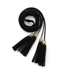Load image into Gallery viewer, Unique Classic PU Leather Tie Strap Waist Belt For Women Modern Rope Style Design Ladies Waistbands
