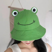 Load image into Gallery viewer, Unique Design Frog Bucket Hat for Women Summer Autumn Plain Female Panama Outdoor Hiking Beach Fishing Cap Sunscreen Woman Sunhat
