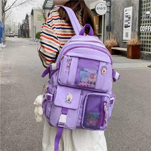Load image into Gallery viewer, Unique Design Large Capacity With Multi-pocket Backpack For Women And Girls Waterproof College/School/Treval Bags
