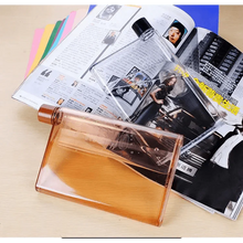 Load image into Gallery viewer, Unique Design Portable Book Paper Cup Botlte Flat Water Bottle Clear Paper Pad Water Bottle Flat Drinks Kettle Notebook Drink Bottle for Water
