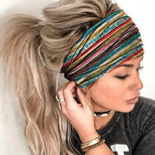 Load image into Gallery viewer, Unique Design Women's Summer Hair Bands Print Headband Stylish Cross Turban Bandanas Hair Accessories Headwrap Headwear Gift
