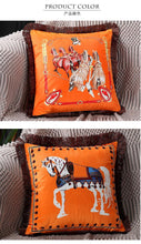 Load image into Gallery viewer, Unique Designed European American Luxury Printed Polyester Cushion Cover Horse printed Lumbar Cover Tassel Edge Modern Throw Pillow Covers Square Decorative Set Cushion Covers For Home Bed Couch Sofa Bench
