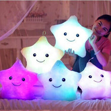 Load image into Gallery viewer, Unique Luminous Pillow Vivid Star Design LED Light Cushion Plush Pillow Night Light Plush Pillows Stuffed Star Pillow Led Light Creative Twinkle Star Glowing LED Night Light Plush Pillows Stuffed Toys For Bedroom Sofa Creative Birthday Gift Toy For Kids
