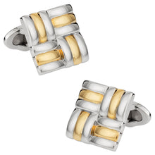 Load image into Gallery viewer, Unique Silver and Gold Cuff links
