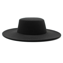 Load image into Gallery viewer, Unique Style Fedora Hats For Women Retro New Trendy Wide Brim Cap For Summer Party Women's Hat Big Fedora Hat Luxury Wedding Hats Flat Top Hat
