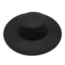 Load image into Gallery viewer, Unique Style Fedora Hats For Women Retro New Trendy Wide Brim Cap For Summer Party Women's Hat Big Fedora Hat Luxury Wedding Hats Flat Top Hat
