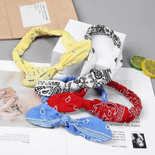 Load image into Gallery viewer, Unique Style Women's Soft Solid Print Headbands Vintage Cross Knot Elastic Hairbands Bandanas Girls Hair Bands Hair Accessories
