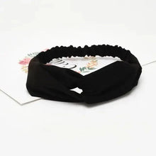 Load image into Gallery viewer, Unique Style Women's Soft Solid Print Headbands Vintage Cross Knot Elastic Hairbands Bandanas Girls Hair Bands Hair Accessories
