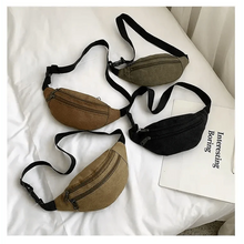 Load image into Gallery viewer, Unisex Casual Canvas Waist Bag Functional Comfortable Waist Bag Classic Waterproof Cross Body Traveling Bag
