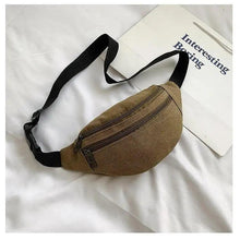 Load image into Gallery viewer, Unisex Casual Canvas Waist Bag Functional Comfortable Waist Bag Classic Waterproof Cross Body Traveling Bag
