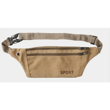 Load image into Gallery viewer, Unisex Casual Canvas Waist Bag Functional Comfortable Waist Bag Classic Waterproof Cross Body Traveling Bag
