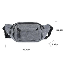 Load image into Gallery viewer, Unisex Casual Crossbody Women Waist Bag Retro Design Large Capacity Canvas Travel Adjustable Phone Bag Fanny Hip Bags Hands-Free Wallets Waist Pack
