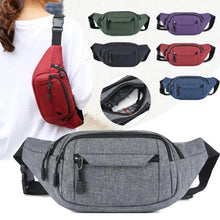 Load image into Gallery viewer, Unisex Casual Crossbody Women Waist Bag Retro Design Large Capacity Canvas Travel Adjustable Phone Bag Fanny Hip Bags Hands-Free Wallets Waist Pack
