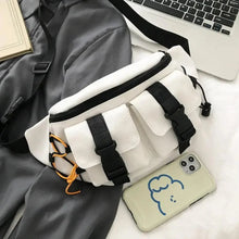 Load image into Gallery viewer, Unisex Casual Stylish Zipper Fanny Black Waist Bag Comfortable Travel Cross Body Bag Large Capacity Bags
