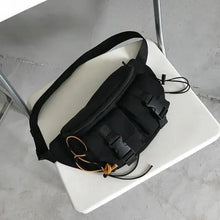 Load image into Gallery viewer, Unisex Casual Stylish Zipper Fanny Black Waist Bag Comfortable Travel Cross Body Bag Large Capacity Bags

