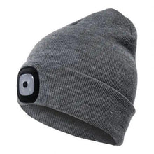 Load image into Gallery viewer, Unisex Fashion LED Light Knitted Hat For Men Women Trendy Elastic Beanie Cap Headlamp Winter Knit Lighted Headlight Headlamp Cap
