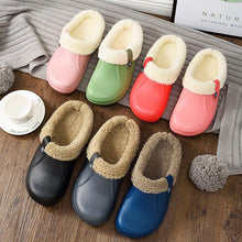Load image into Gallery viewer, Unisex Home Shoes Winter Clogs Indoor Plush Warm Slippers Sandals For Women New Fashion Footwear Soft Slides Cozy Indoor Outdoor Knit Slipper Clog With Plush Warm Fur Lining Slippers For Women
