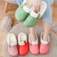 Load image into Gallery viewer, Unisex Home Winter Clogs Indoor Fur Warm Slippers For Women New Fashion Footwear Winter Slippers Home House Shoes Warm Plush Fleece Lining Garden Clogs Outdoor Indoor Clogs
