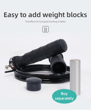 Load image into Gallery viewer, Unisex Jump Rope Speed Weighted Jump Ropes Adjustable Wire Skipping Rope Cable Ball Bearings Regular Rope With Extra Speed Cable Ball Bearings Anti-Slip Handle For Double Unders Outdoor Workout
