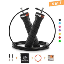 Load image into Gallery viewer, Unisex Jump Rope Speed Weighted Jump Ropes Adjustable Wire Skipping Rope Cable Ball Bearings Regular Rope With Extra Speed Cable Ball Bearings Anti-Slip Handle For Double Unders Outdoor Workout
