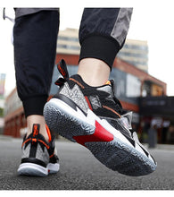 Load image into Gallery viewer, Unisex Modern Breathable Soft High Top Basketball Shoes Outdoor Street Sneakers Men Fashion Rainbow Basketball Shoes Fashion Sports Shoes Breathable Non-Slip Soft Sneakers
