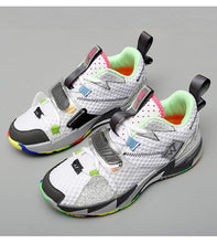 Load image into Gallery viewer, Unisex Modern Breathable Soft High Top Basketball Shoes Outdoor Street Sneakers Men Fashion Rainbow Basketball Shoes Fashion Sports Shoes Breathable Non-Slip Soft Sneakers
