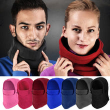 Load image into Gallery viewer, Unisex Polar Fleece Hood Hat Casual  Beanie Ski Snow Cap Snood Scarf Warmer Thermal Neckerchief Drawstring Soft Balaclava Pullover Knitted Beanie for Adults Men Women Ski Caps New Balaclava Party Mask Hat Caps For Skiing Bicycle Cycling Outdoor Headwarmer
