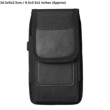 Load image into Gallery viewer, Unisex Simple Black Design Men Small Cell Phone Holster Storage Waist Fanny Pack Zipper Storage Credit Card Holder
