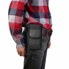 Load image into Gallery viewer, Unisex Simple Black Design Men Small Cell Phone Holster Storage Waist Fanny Pack Zipper Storage Credit Card Holder
