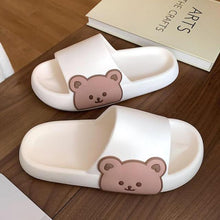 Load image into Gallery viewer, Unisex Summer Slippers Beach Slides Flip Flops Bear Thick Soled Boys Girls Bathroom Shoes Slides Sandals With Thick Sole Non-Slip Beach Pool Slides Open Toe Style Outdoor Slippers For Men And Women
