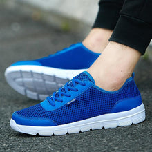 Load image into Gallery viewer, Unisex Summer Sneakers Breathable Casual Shoes Couple Fashion Lace Up Mens Mesh Flats Comfortable Walking Footwear Fashion New Lightweight Casual  Sneakers
