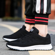 Load image into Gallery viewer, Unisex White Sneakers Mesh Sports Trainers Running Summer Mens Flat Casual Sport Shoes Casual Sports Tennis Road Sneakers Comfortable Modern Design
