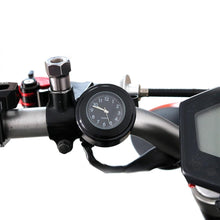 Load image into Gallery viewer, Universal 7/8" Waterproof Chrome Motorcycle Bike Handlebar Mount Quartz Clock Motorcycle Handlebar Clock, Motorcycle Modification Handlebar Mount Waterproof Quartz Clock Watch Accessories Watch Aluminum Luminous Clock Moto Black

