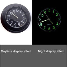 Load image into Gallery viewer, Universal 7/8" Waterproof Chrome Motorcycle Bike Handlebar Mount Quartz Clock Motorcycle Handlebar Clock, Motorcycle Modification Handlebar Mount Waterproof Quartz Clock Watch Accessories Watch Aluminum Luminous Clock Moto Black
