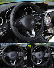 Load image into Gallery viewer, Universal Car Steering Wheel Cover Skid Proof Auto Steering- Wheel Cover Anti-Slip Embossing Leather  Auto Car Steering Wheel Cover Auto Steering- Wheel Cover Microfiber Leather Viscose Breathable Anti-Slip Anti-Slip Embossing Car-styling Car Accessories
