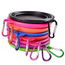 Load image into Gallery viewer, Universal Colorful Collapsible Silicone Dog Food Water Bowl Foldable Cup Dish For Pet Portable Travel Bowl For Dog
