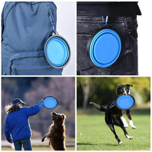 Load image into Gallery viewer, Universal Colorful Collapsible Silicone Dog Food Water Bowl Foldable Cup Dish For Pet Portable Travel Bowl For Dog
