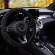 Load image into Gallery viewer, Universal Ice Silk Steering Wheel Cover Wear-resistant Anti-slip Car Accessories Microfiber Breathable Ice Silk Steering Wheel Cover Gear Handbrake Breathable Anti-Slip Warm  Steering Wheel Cover Winter Cool Summer Cover Interior
