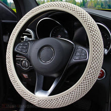 Load image into Gallery viewer, Universal Ice Silk Steering Wheel Cover Wear-resistant Anti-slip Car Accessories Microfiber Breathable Ice Silk Steering Wheel Cover Gear Handbrake Breathable Anti-Slip Warm  Steering Wheel Cover Winter Cool Summer Cover Interior
