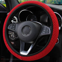 Load image into Gallery viewer, Universal Ice Silk Steering Wheel Cover Wear-resistant Anti-slip Car Accessories Microfiber Breathable Ice Silk Steering Wheel Cover Gear Handbrake Breathable Anti-Slip Warm  Steering Wheel Cover Winter Cool Summer Cover Interior
